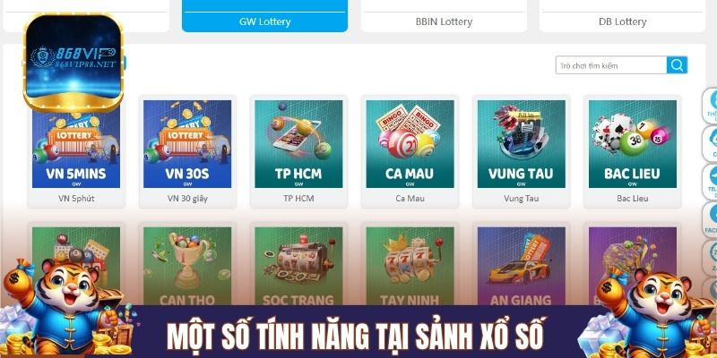 Một số tính năng giải trí thú vị tại sảnh xổ số 